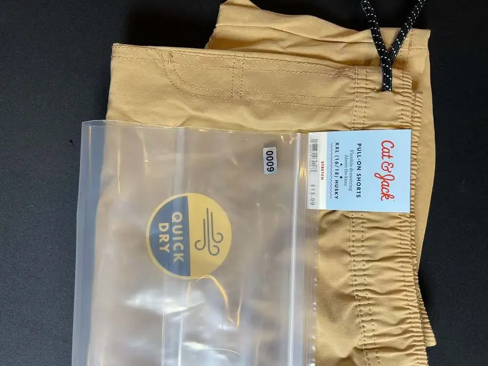 Cat & Jack Boys Pull-On Quick Dry Shorts Tan XXL 16/18 Husky